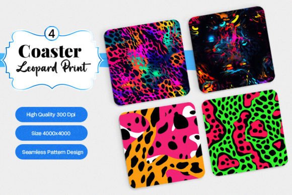 Download Leopard Coaster Digital Paper Designs - Digital paper designs Collection