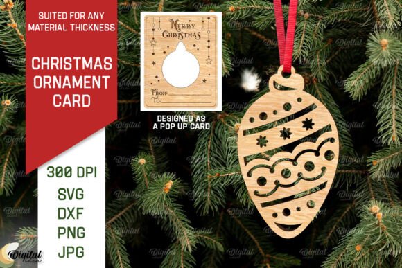 Download XMas Ornament Laser Cut. Pop Up Card SVG - Premium Resources