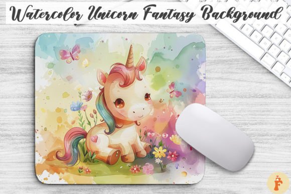 Download Watercolor Unicorn Fantasy Background - Premium Resources