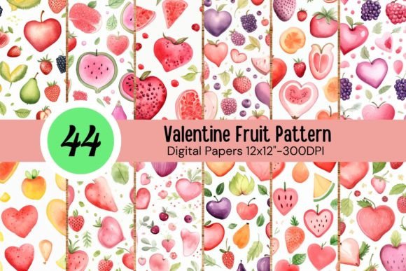 Download Garden Valentine Fruit Pattern - Premium Resources