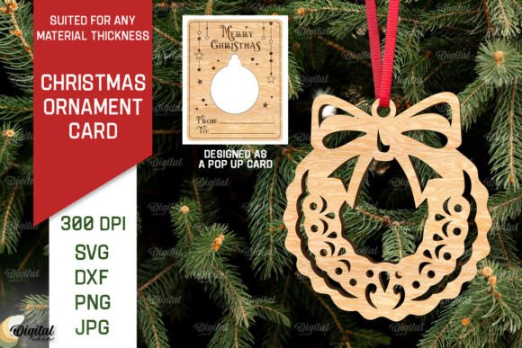 Download XMas Ornament Laser Cut. Pop Up Card SVG - Premium Resources