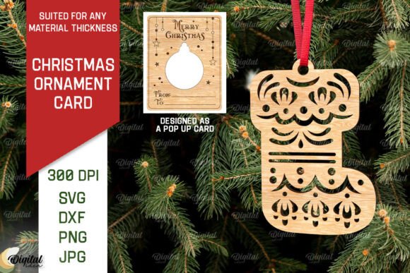 Download XMas Ornament Laser Cut. Pop Up Card SVG - Premium Resources